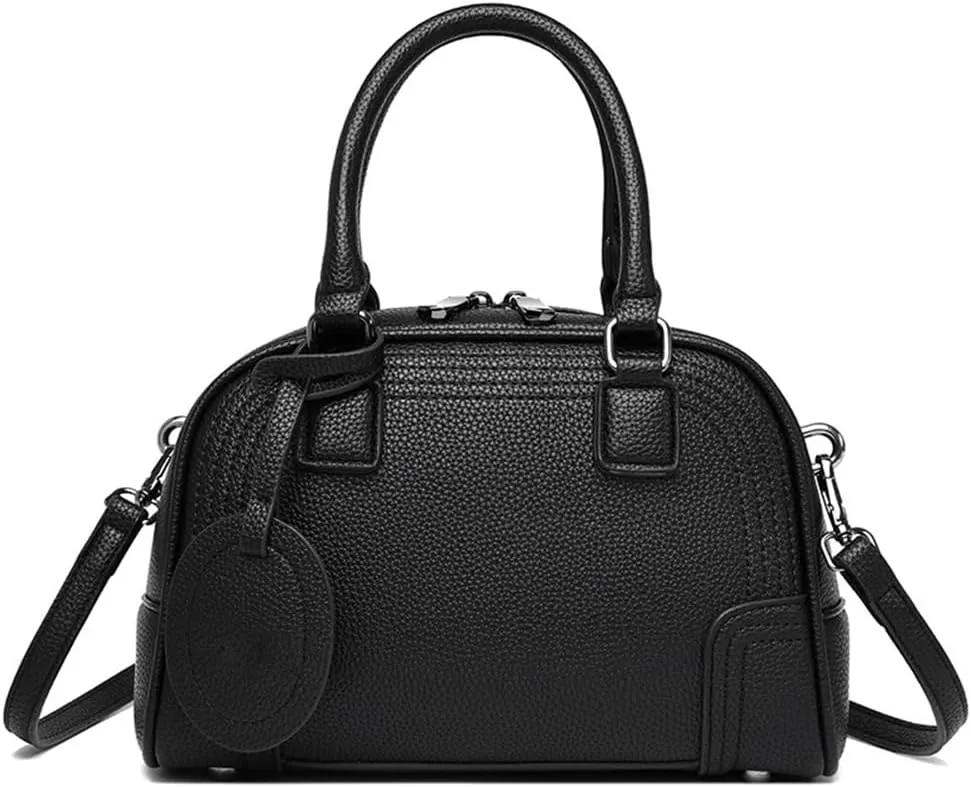 Genuine Leather Handbags for Women - Stylish Top Handle Satchel Tote & Crossbody Bag (Beige)