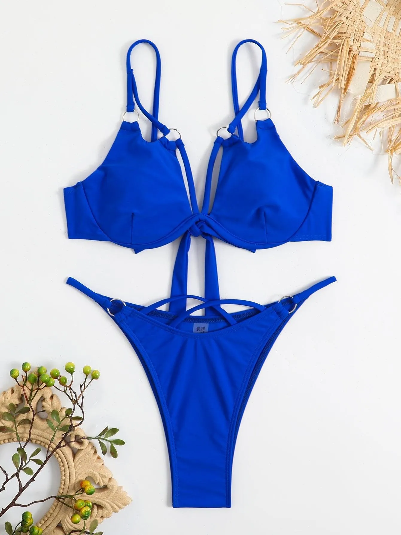 GFIT® New Sexy Blue stitching Bikinis Set