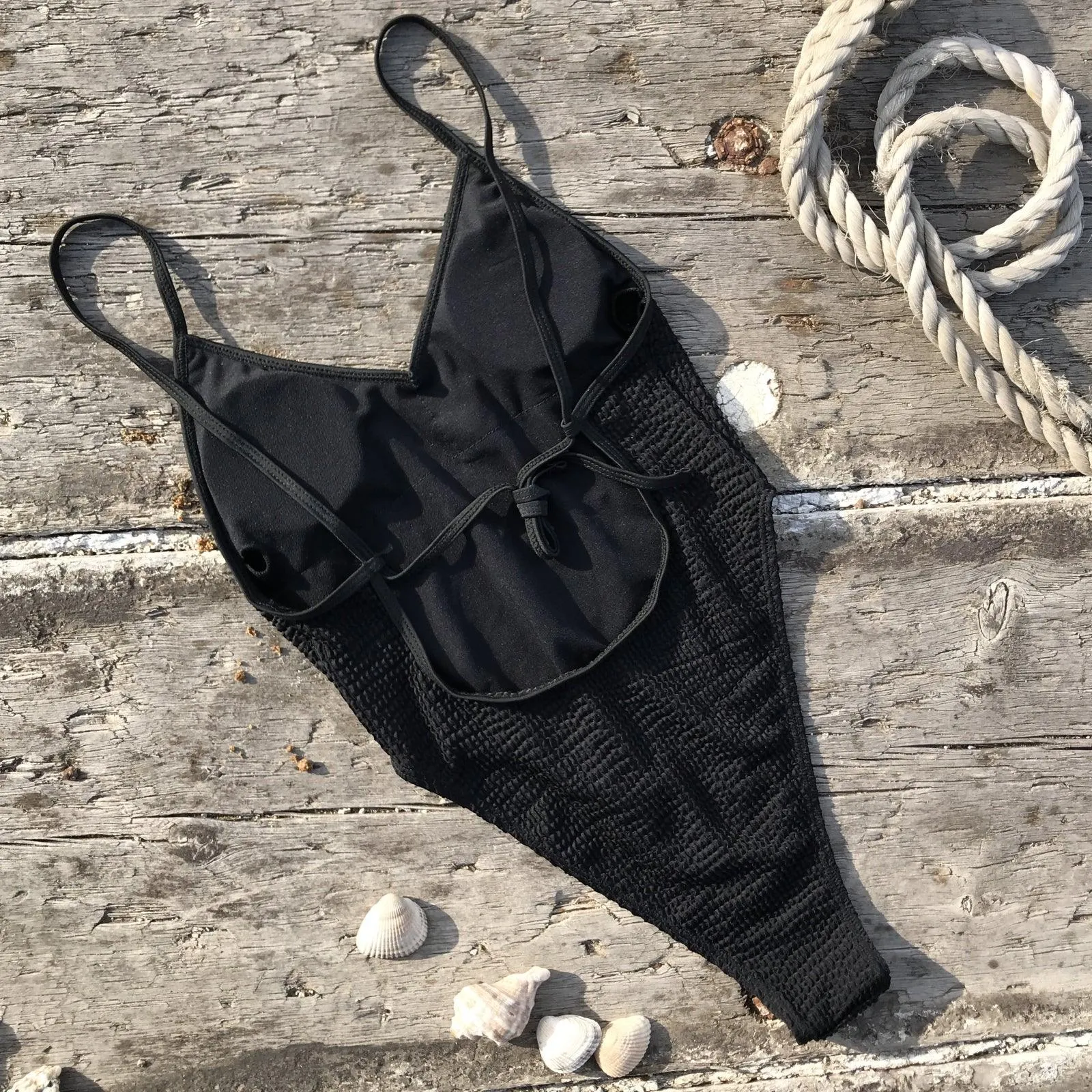 GFIT® One Piece Backless Bodysuit High Cut Beach Wear