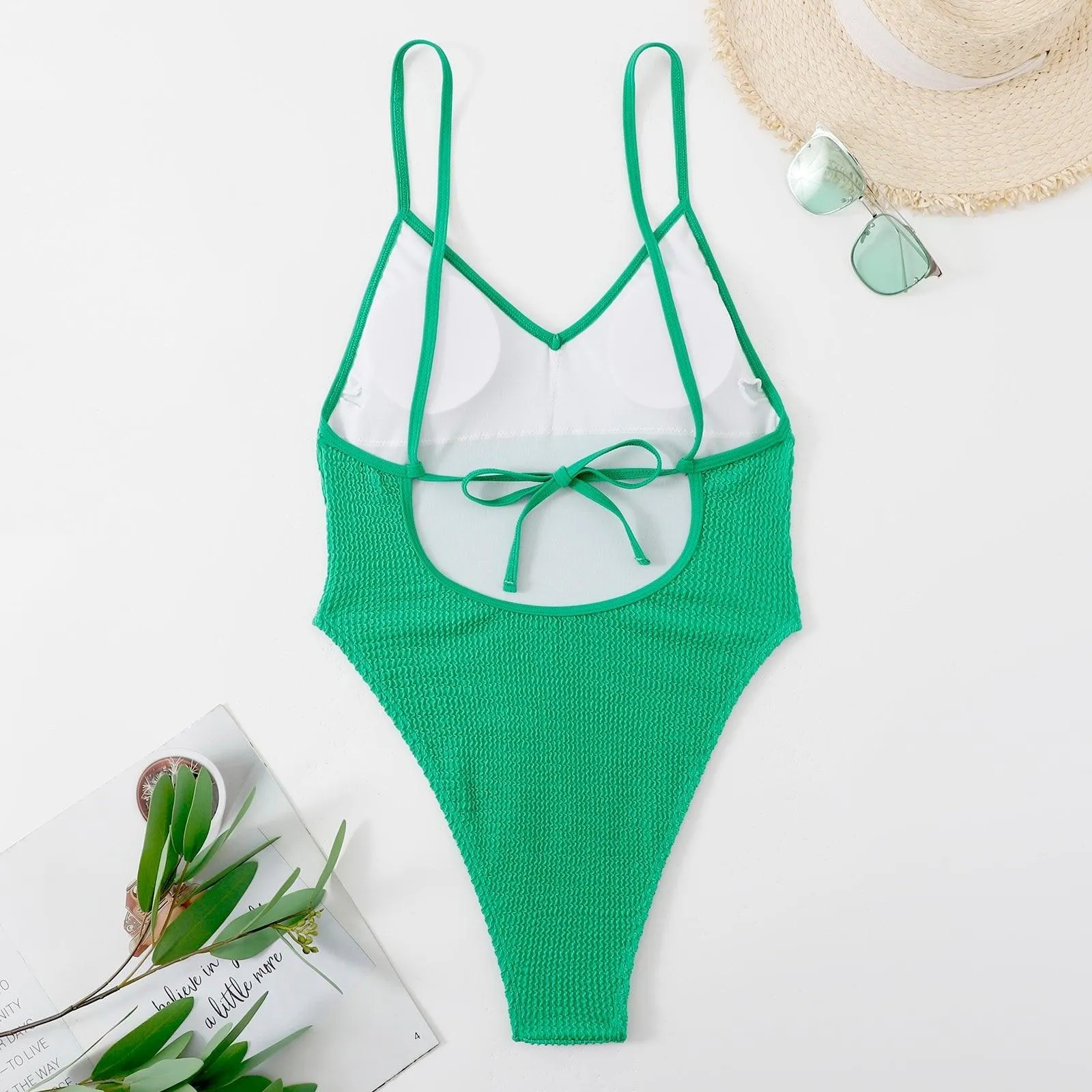 GFIT® One Piece Backless Bodysuit High Cut Beach Wear