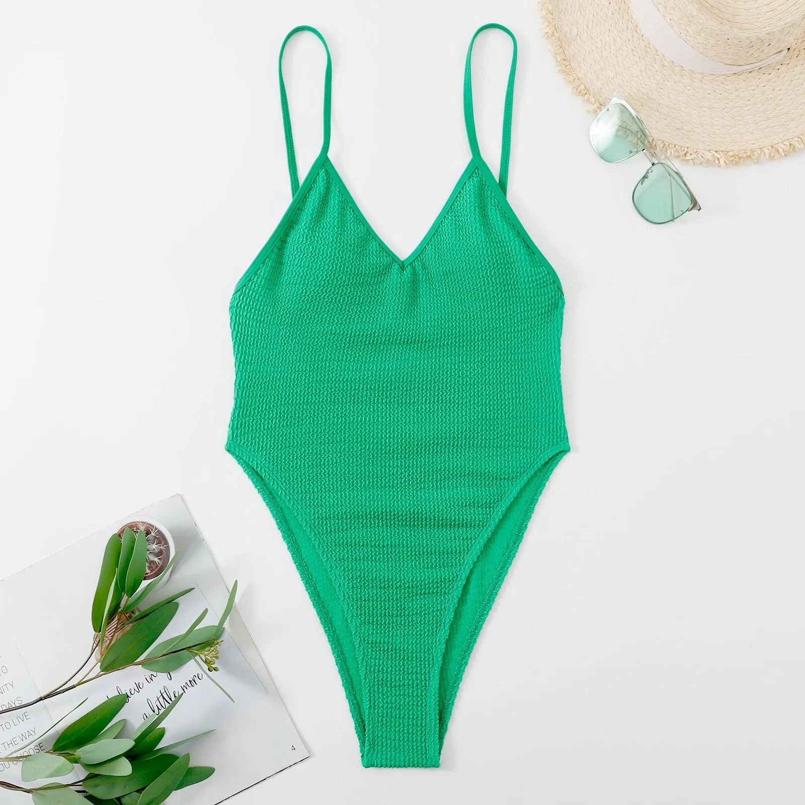 GFIT® One Piece Backless Bodysuit High Cut Beach Wear