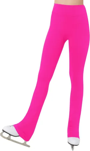 Girls Figure Skating Pants Soft Stretch High Waisted Practice Ice Skating Leggings for Kids Teen Workout Training