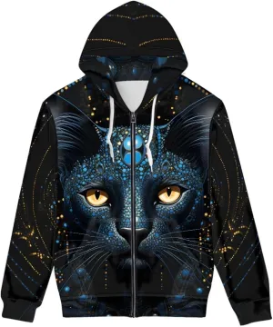 GLUDEAR Unisex Realistic 3D Digital Print Full Zip Hoodie Jackets Hooded Sweatshirt