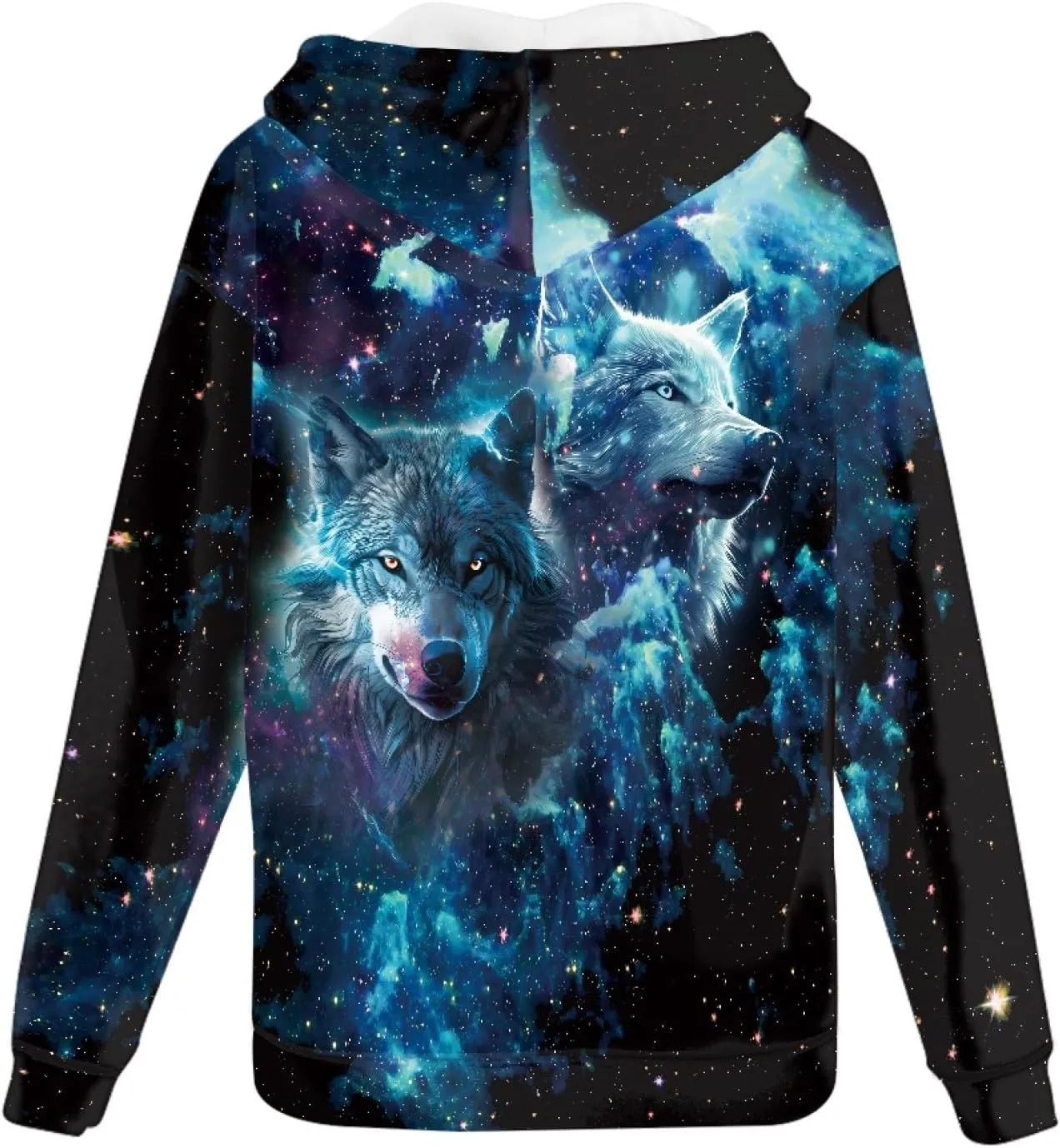 GLUDEAR Unisex Realistic 3D Digital Print Full Zip Hoodie Jackets Hooded Sweatshirt