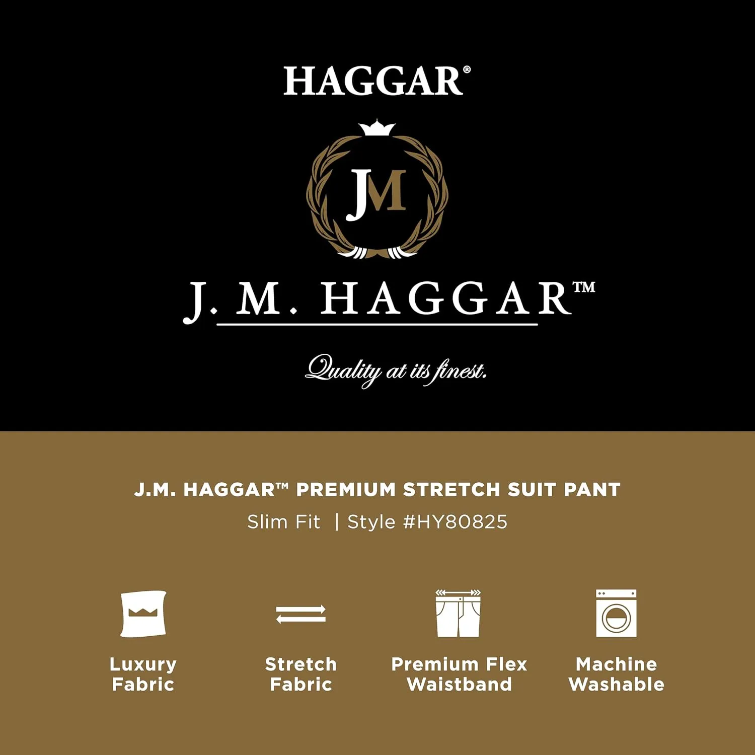 Haggar Men's JMH Premium Performance Stretch Slim Fit Suit Separates - Pants & Jackets