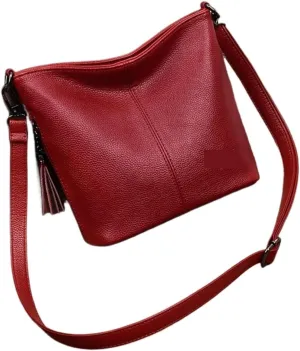 Handbags Women's Hand Crossbody Bucket Bag - Stylish Shoulder Purse for Everyday Use(Red)