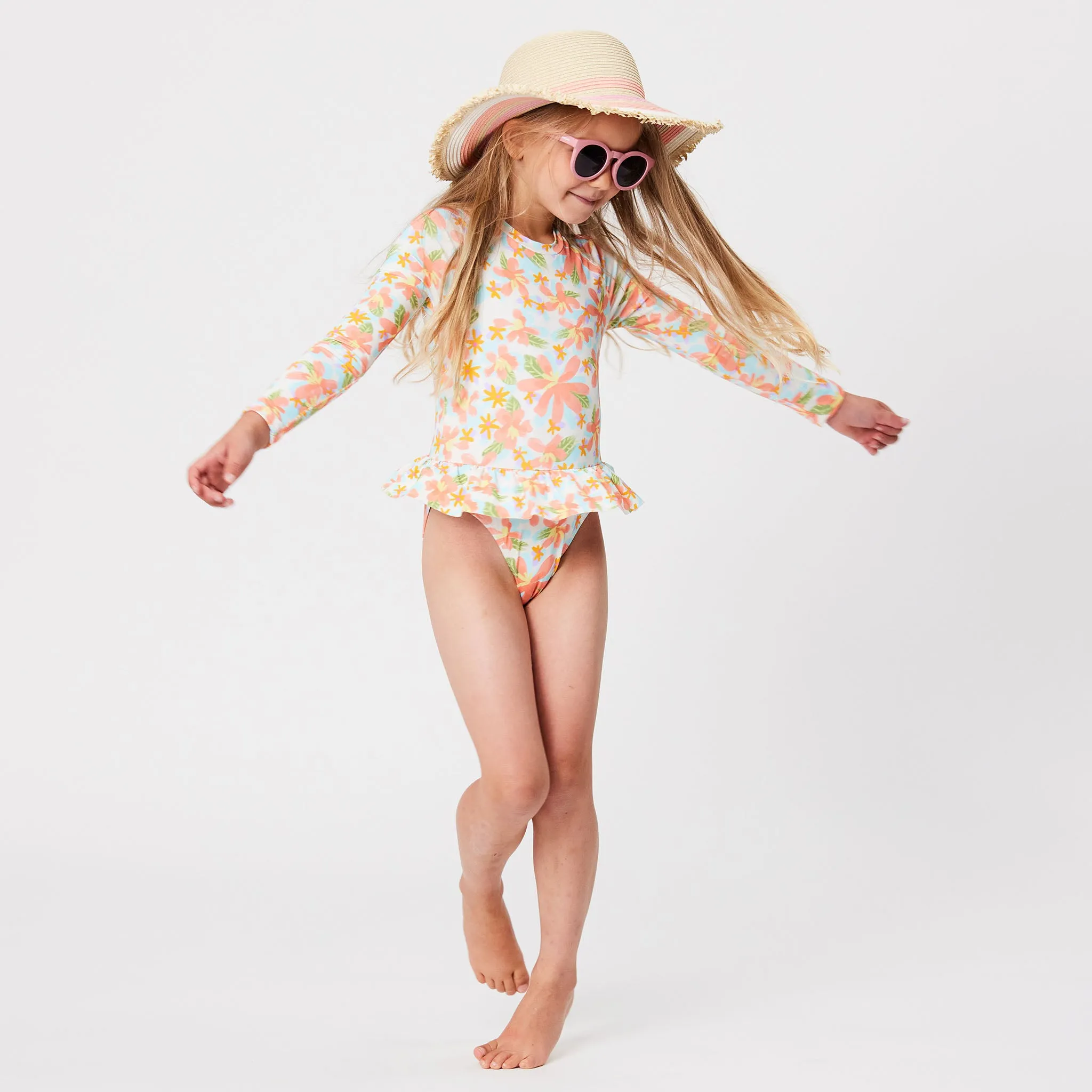 Hawaiian Luau Sustainable LS Surf Suit