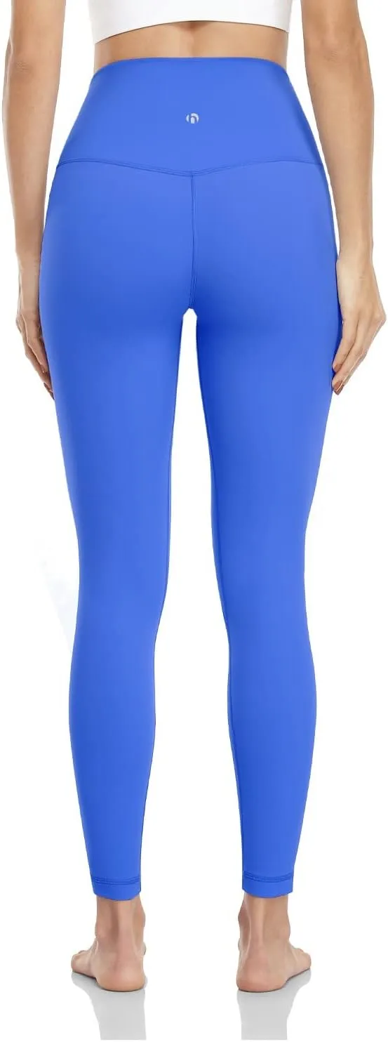 HeyNuts Essential/Pure&Plain 7/8 Leggings, High Waisted Compression Soft Pants Workout Athletic Yoga Pants 25"