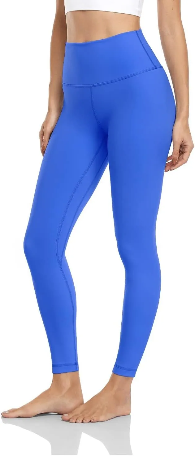 HeyNuts Essential/Pure&Plain 7/8 Leggings, High Waisted Compression Soft Pants Workout Athletic Yoga Pants 25"