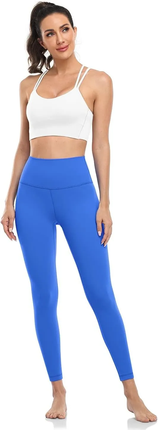 HeyNuts Essential/Pure&Plain 7/8 Leggings, High Waisted Compression Soft Pants Workout Athletic Yoga Pants 25"