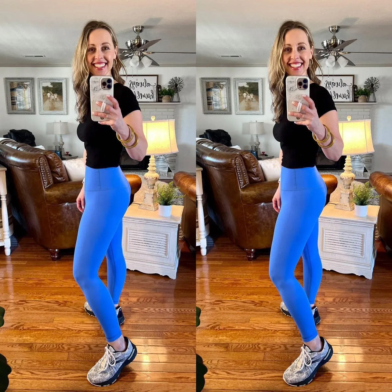 HeyNuts Essential/Pure&Plain 7/8 Leggings, High Waisted Compression Soft Pants Workout Athletic Yoga Pants 25"