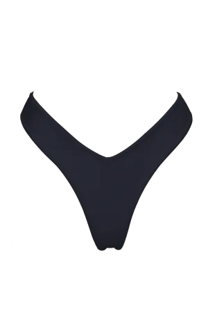 High-Cut Bikini Bottom / LULY BLACK