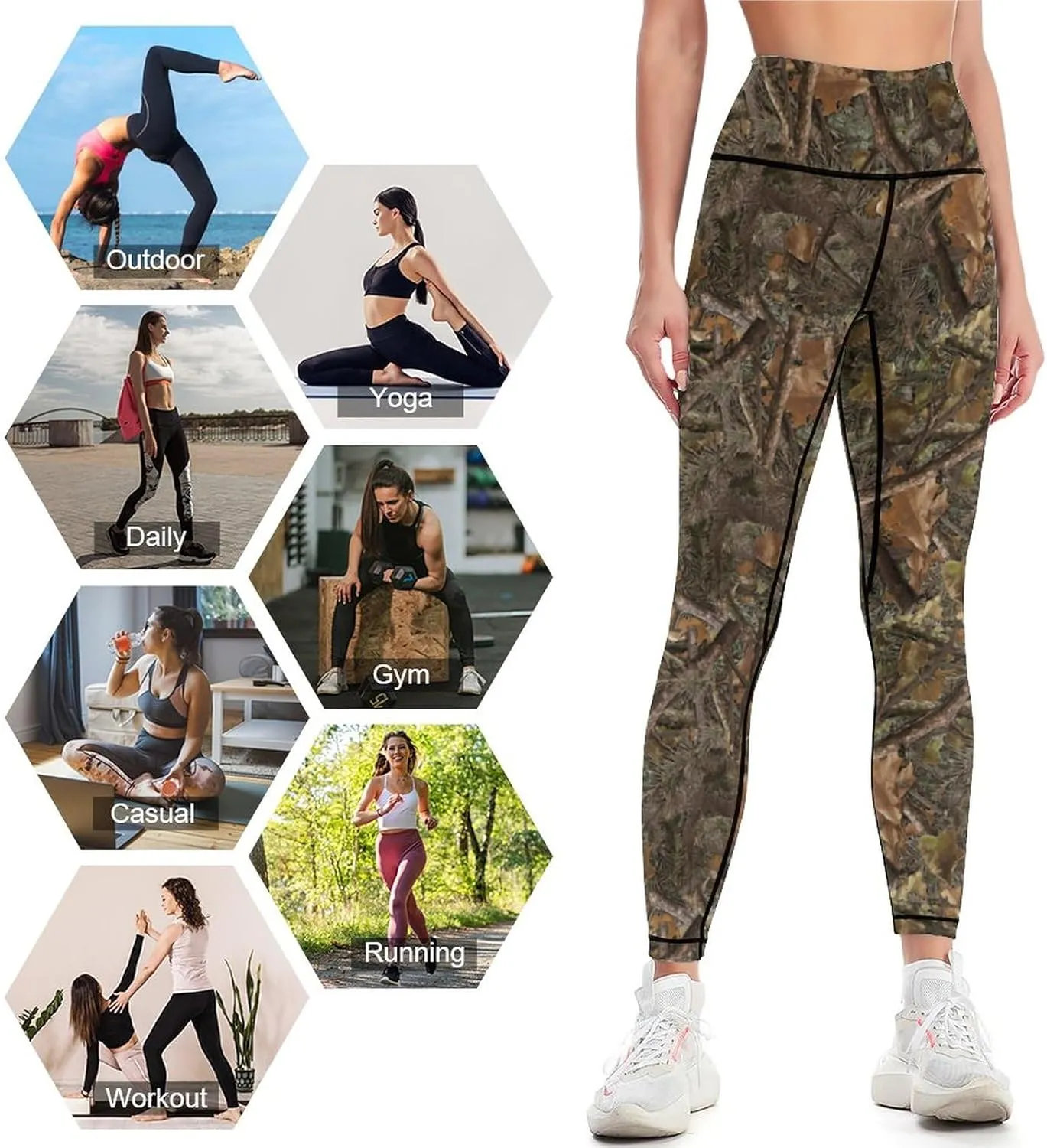 High Waisted Yoga Pants for Women 4-Way Stretch Soft Running Workout Leggings Athletic Yoga Pants