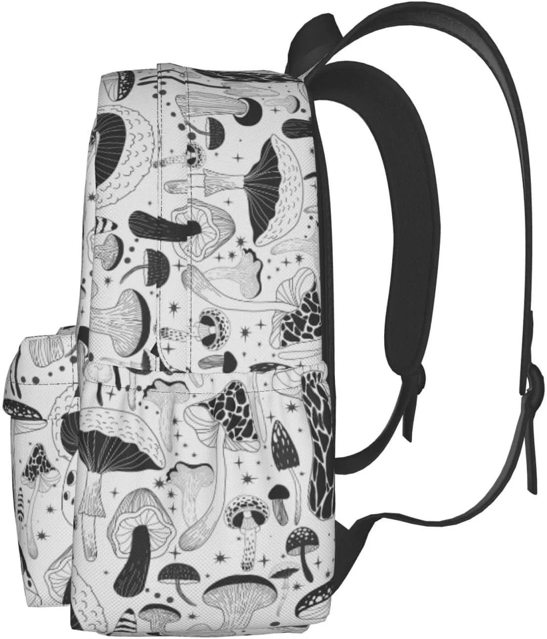 Hippie Mystical Mushrooms Stylish Backpack With Adjustable Padded Shoulder Straps Daypacks For College Travel