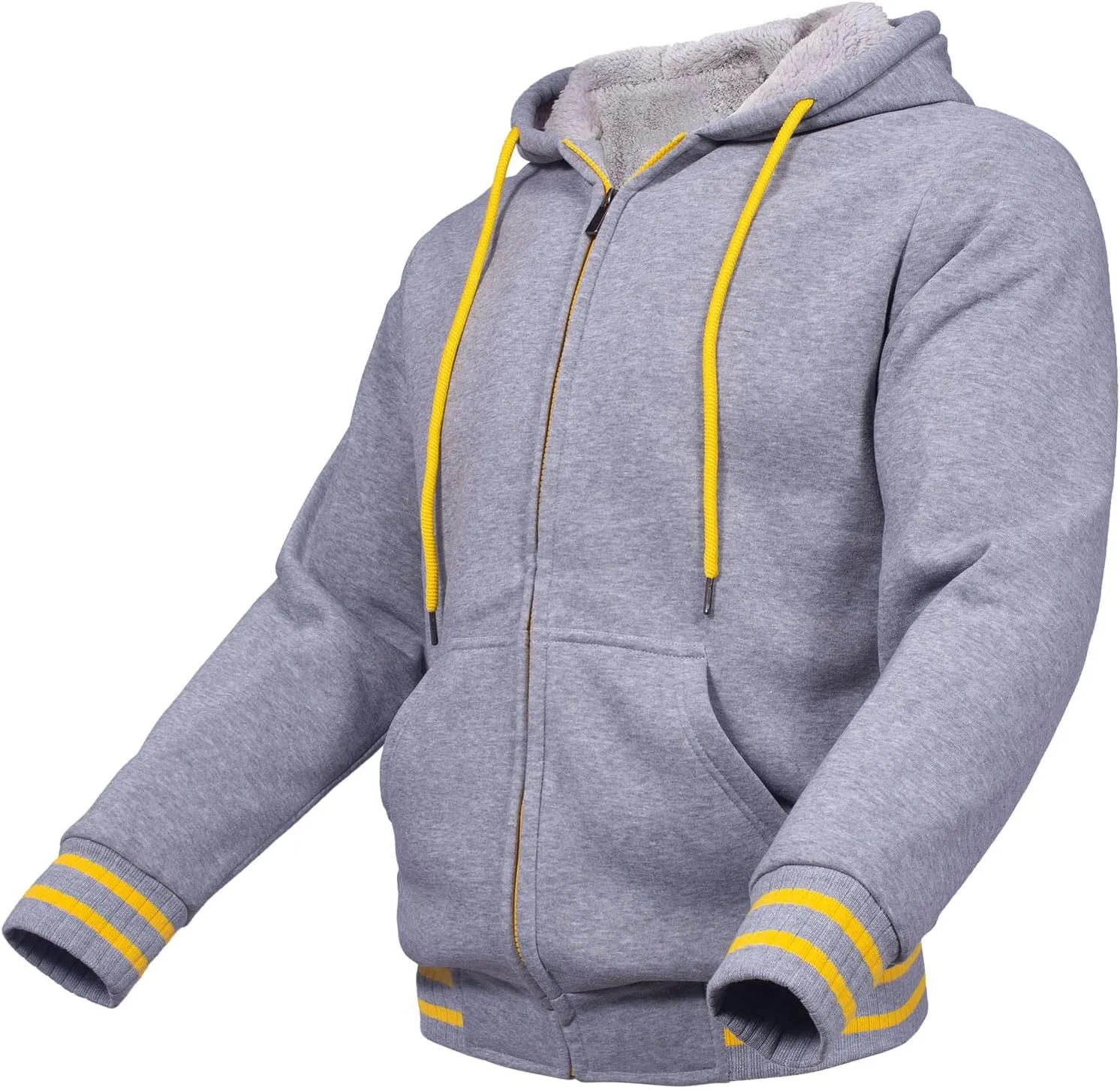 Hoodies for Men Casual Zip Up Heavyweight Fleece Hooded Sweatshirts Winter Sherpa Lined Warm Pullover Jackets