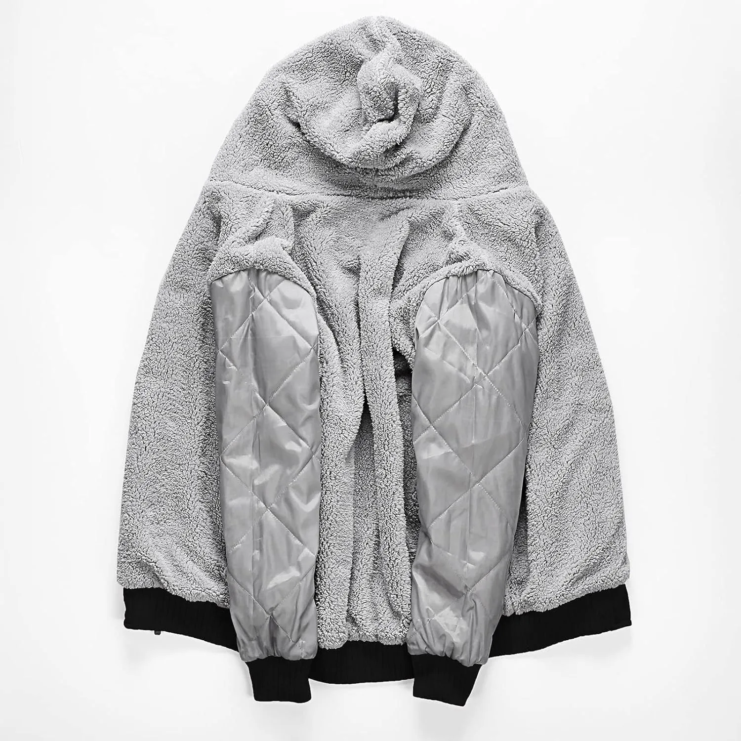 Hoodies for Men Casual Zip Up Heavyweight Fleece Hooded Sweatshirts Winter Sherpa Lined Warm Pullover Jackets
