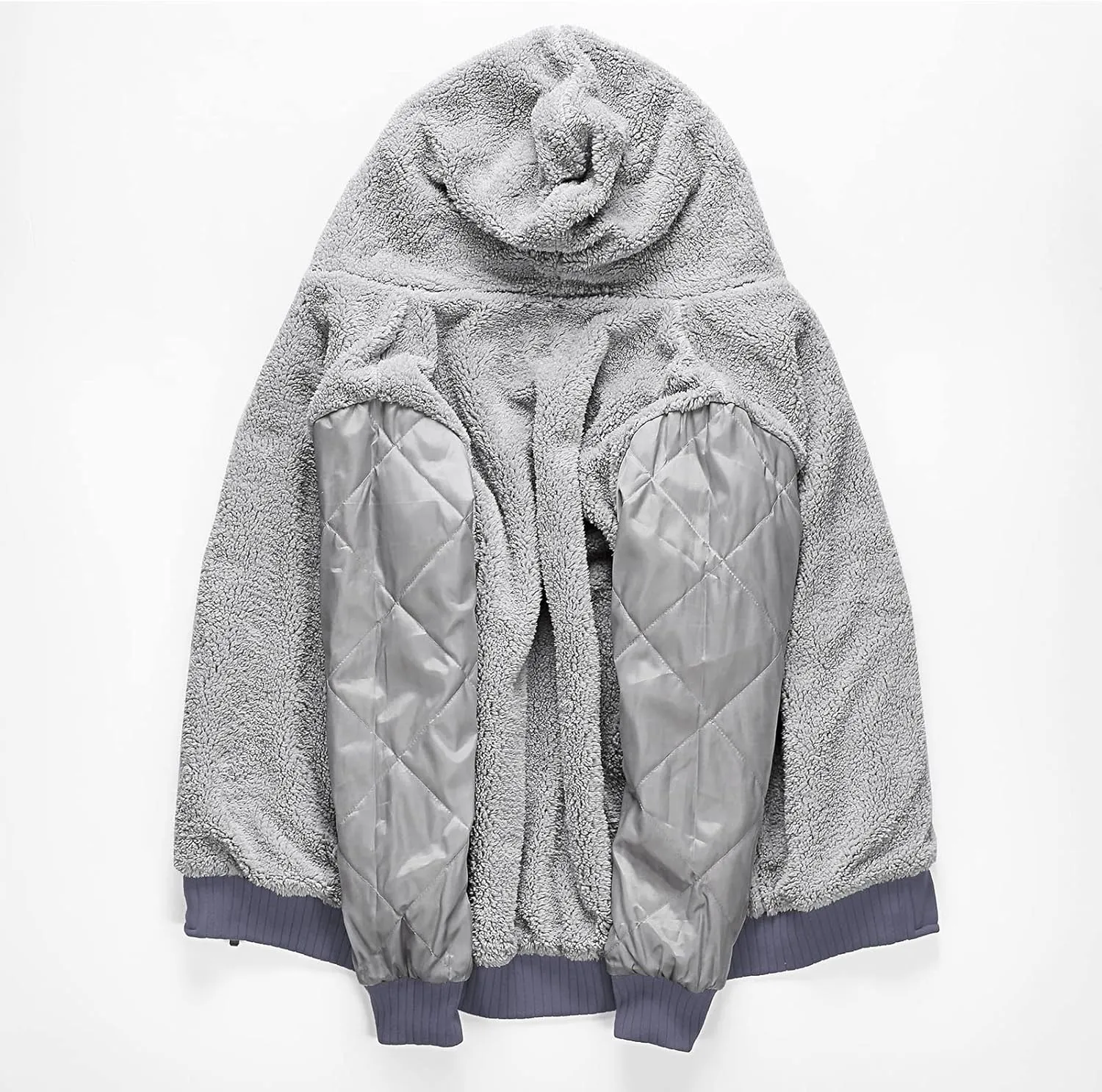 Hoodies for Men Casual Zip Up Heavyweight Fleece Hooded Sweatshirts Winter Sherpa Lined Warm Pullover Jackets