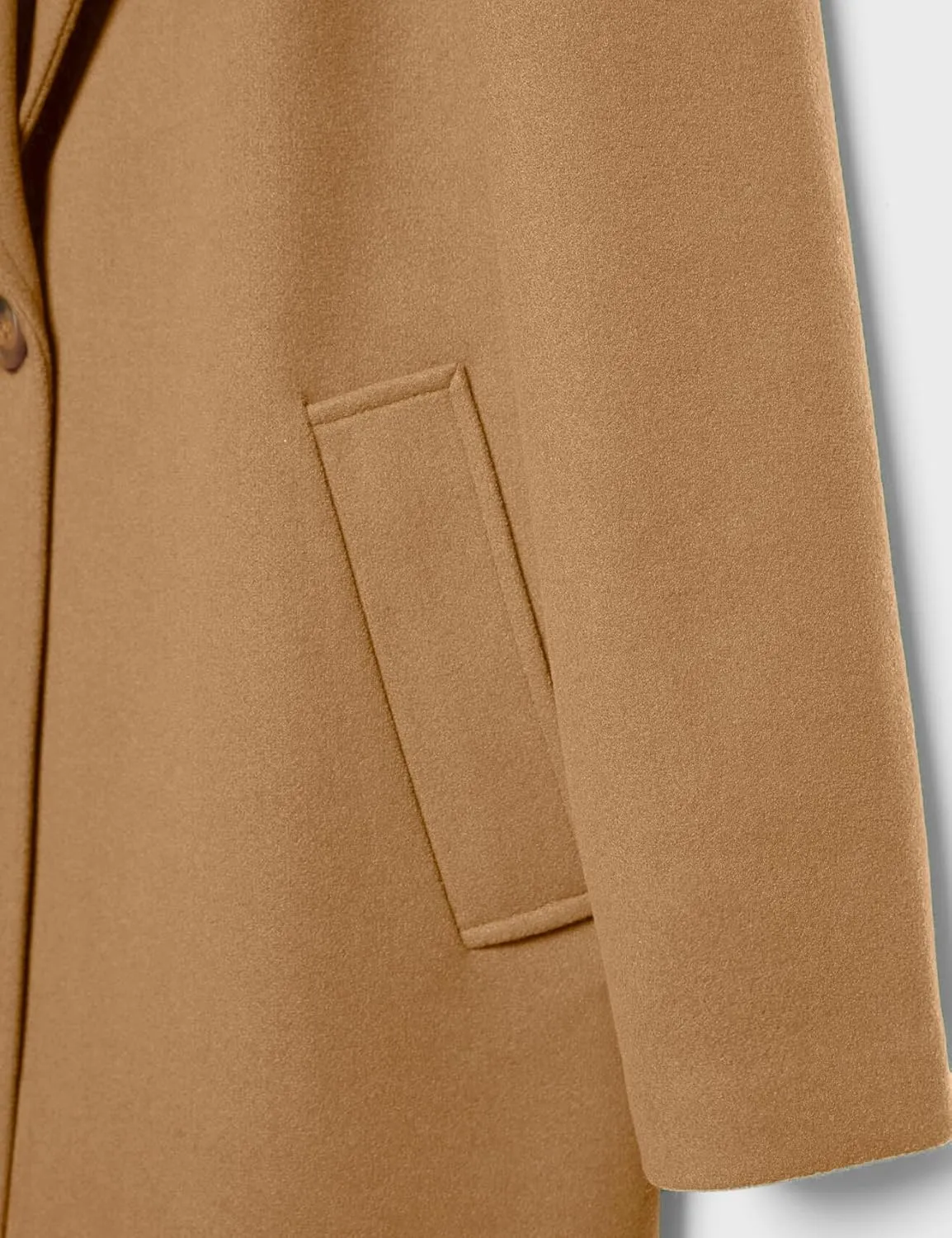 IDEALSANXUN Womens Fall Winter Wool Coats Midi Length Trench Coat Long Blazer Jackets