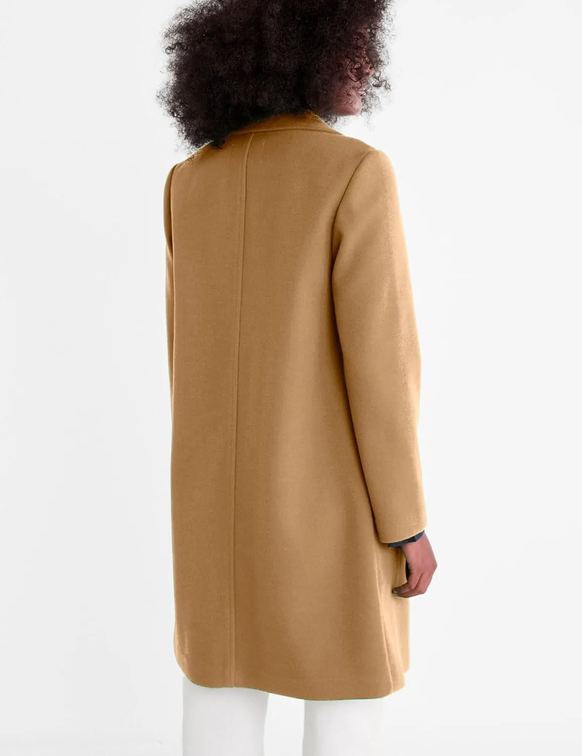IDEALSANXUN Womens Fall Winter Wool Coats Midi Length Trench Coat Long Blazer Jackets