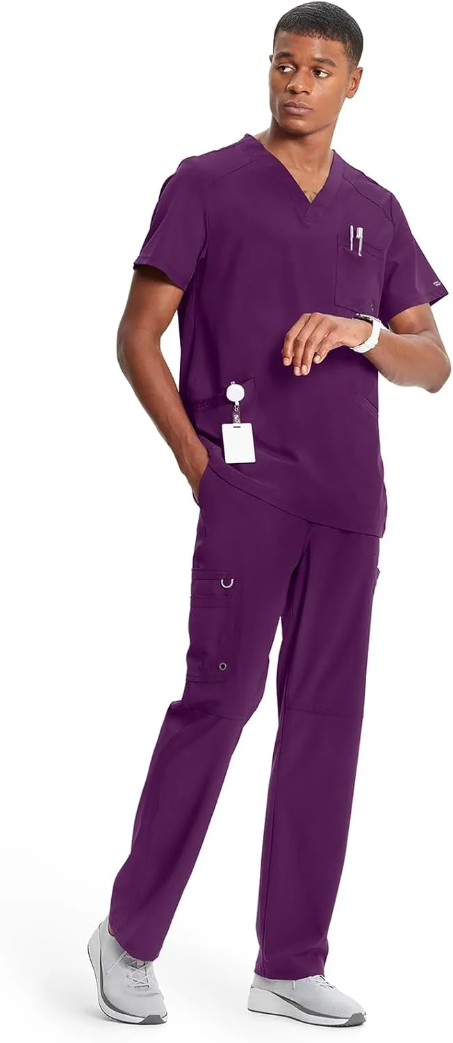 Infinity Cherokee V- Neck Men's Scrub Top with Rib Knit Back Panels CK900A