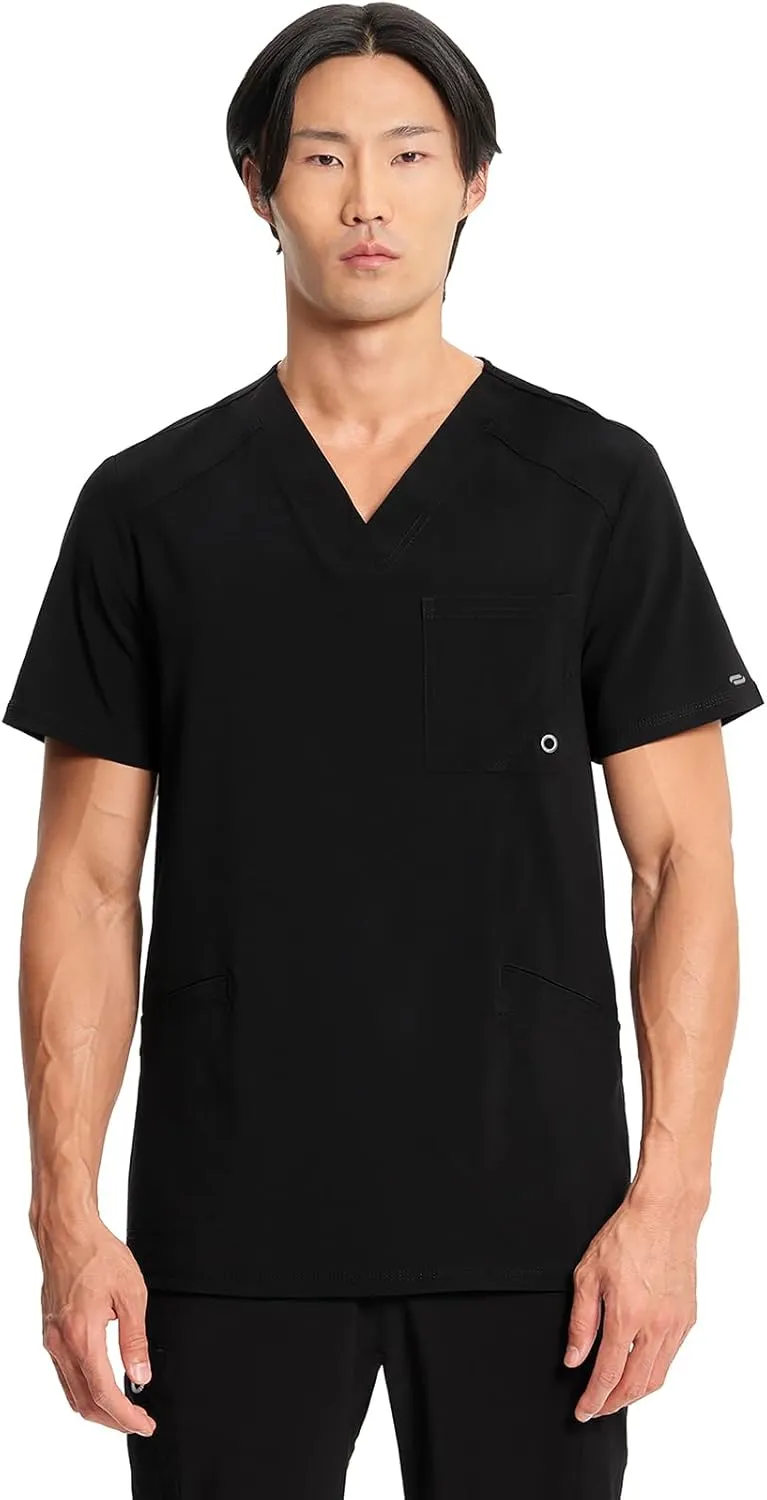 Infinity Cherokee V- Neck Men's Scrub Top with Rib Knit Back Panels CK900A