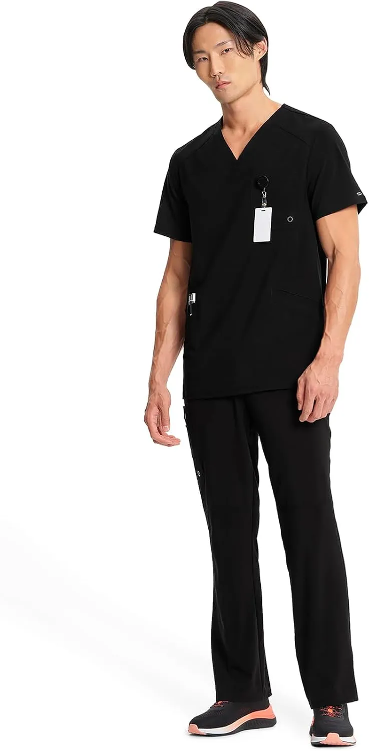 Infinity Cherokee V- Neck Men's Scrub Top with Rib Knit Back Panels CK900A