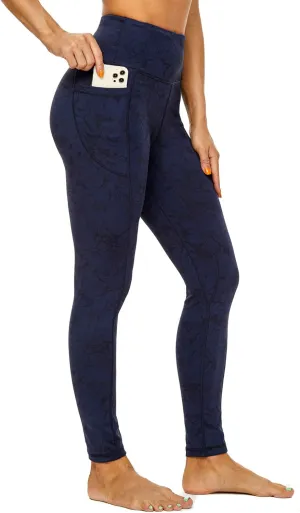 iniber High Waisted Yoga Pants with Pockets for Women 4-Way Stretch Soft Running Workout Leggings Athletic Yoga Pants