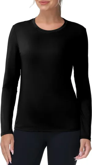 isnowood Women's Sun Protection Long Sleeve Shirts, UPF 50  UV Swim Rash Guard Shirt, Lightweight Workout Hiking Running Tops