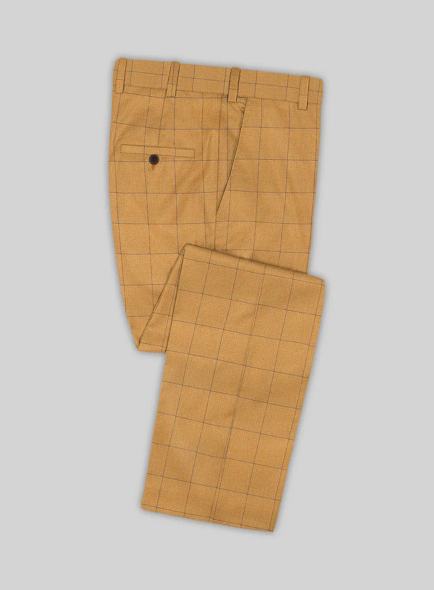 Italian Murano Cimio Mustard Wool Linen Silk Suit