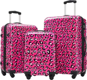 JCSD Stylish & Durable Hardshell Luggage Set - 3 pcs 20" 24" 28" Spinner Suitcases, Travel