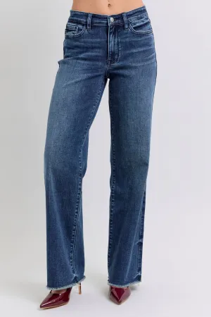Judy Blue Mid Rise Wide Leg Jean