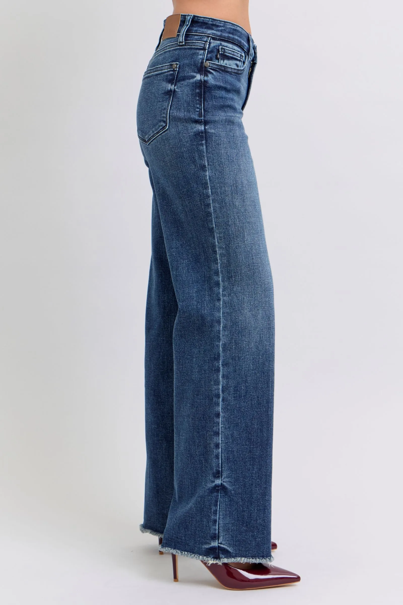 Judy Blue Mid Rise Wide Leg Jean