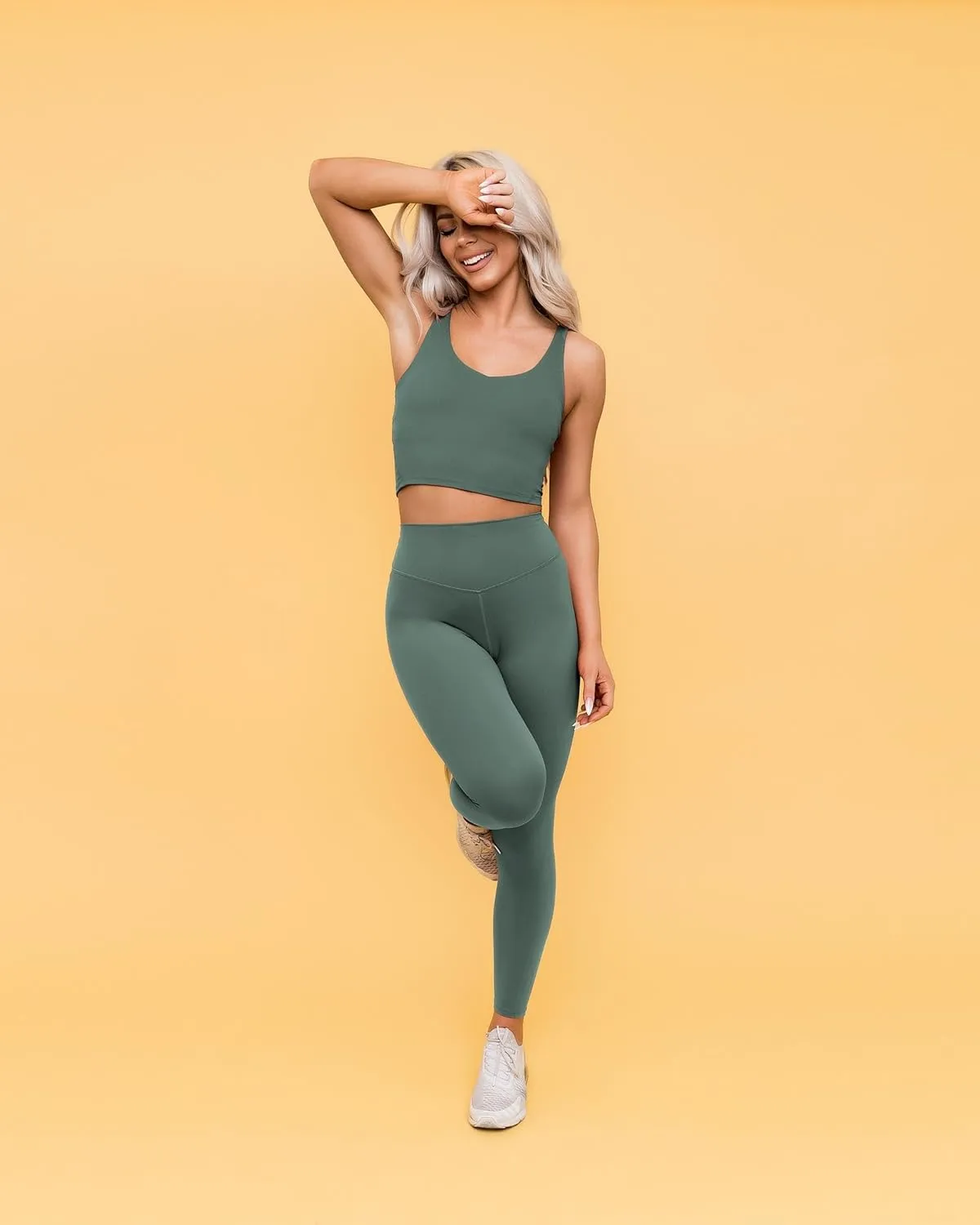 Kamo Fitness High Waisted Yoga Pants 25" Inseam Ellyn Leggings Butt Lifting Tie Dye Soft Workout Tights