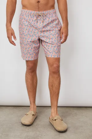 KIAN SWIM SHORT - SCATTERED POSY PEACH