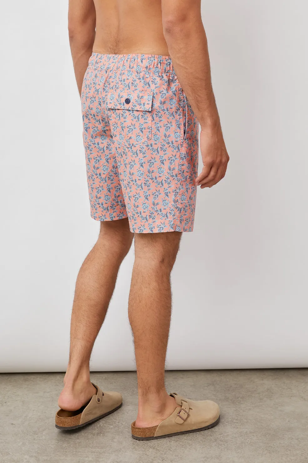 KIAN SWIM SHORT - SCATTERED POSY PEACH