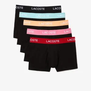 Lacoste 5 Pack Cotton Stretch Trunk - Black/Pastille Mint/Lighthouse Red/Ledge-Reseda /Light Orange