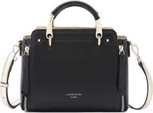 LAORENTOU Cowhide Leather Women Crossbody Handbag Satchel Style Purse Classic Stylish for Ladies