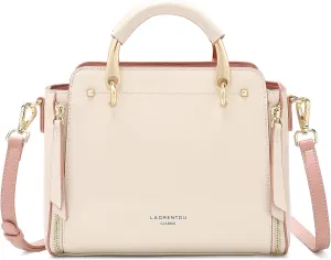 LAORENTOU Cowhide Leather Women Crossbody Handbag Satchel Style Purse Classic Stylish for Ladies