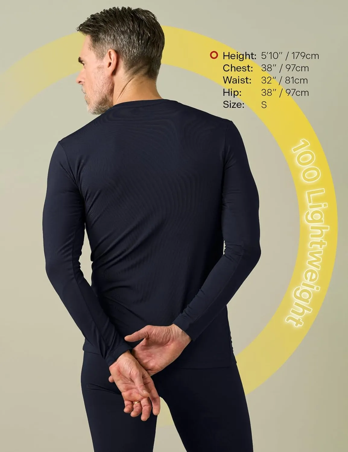 LAPASA Men's Thermal Underwear Top Crewneck Long Sleeve Shirt Base Layer Lightweight Midweight Heavyweight Winter M09/M26/M55