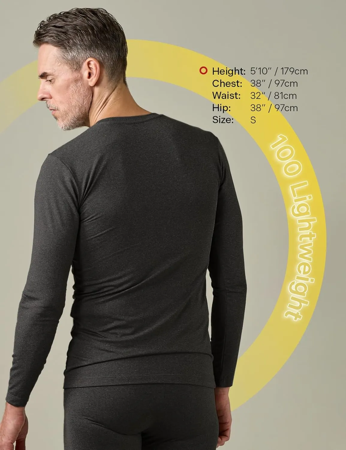 LAPASA Men's Thermal Underwear Top Crewneck Long Sleeve Shirt Base Layer Lightweight Midweight Heavyweight Winter M09/M26/M55
