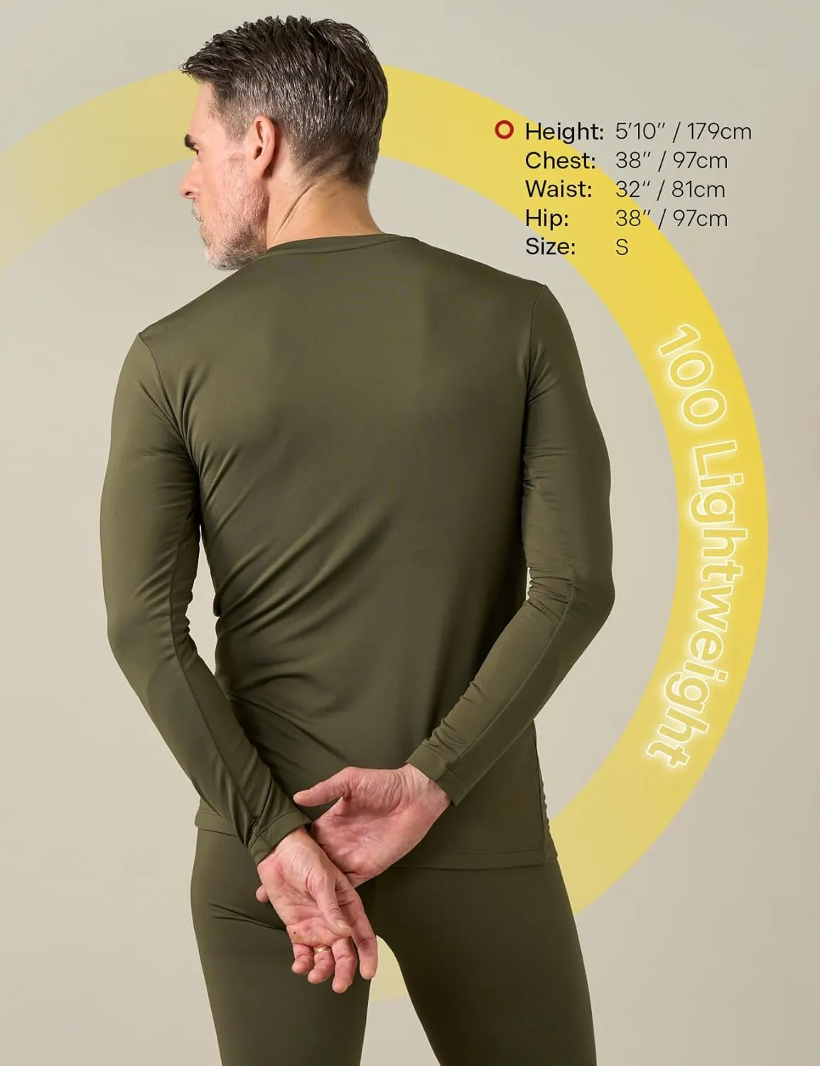 LAPASA Men's Thermal Underwear Top Crewneck Long Sleeve Shirt Base Layer Lightweight Midweight Heavyweight Winter M09/M26/M55