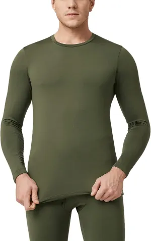 LAPASA Men's Thermal Underwear Top Crewneck Long Sleeve Shirt Base Layer Lightweight Midweight Heavyweight Winter M09/M26/M55