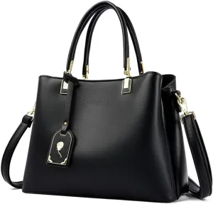 Large Leather Tote Handbag for Women - Stylish Beige Crossbody Satchel with Top Handle