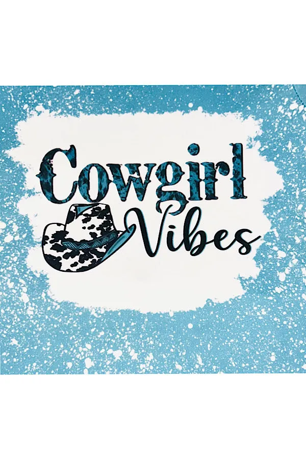 LC0015 Turquoise "COWGIRL VIBES" 2pc short sleeve set