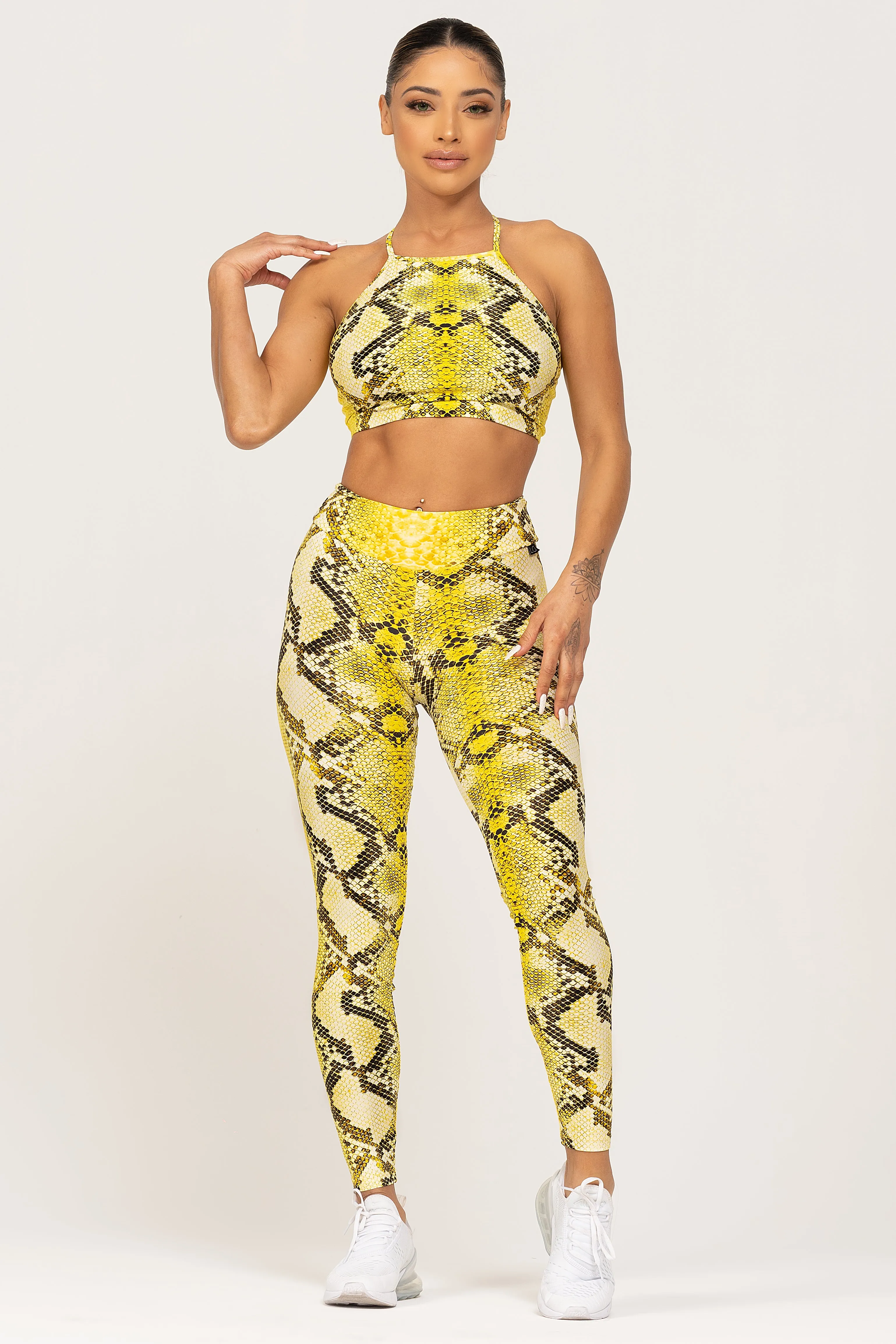 Lemon Bite Criss Cross Crop Top