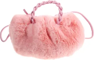 LIFKOME Plush Bucket Bag Messenger Bag Stylish Tote Handbag for Women Crossbody Fashionable