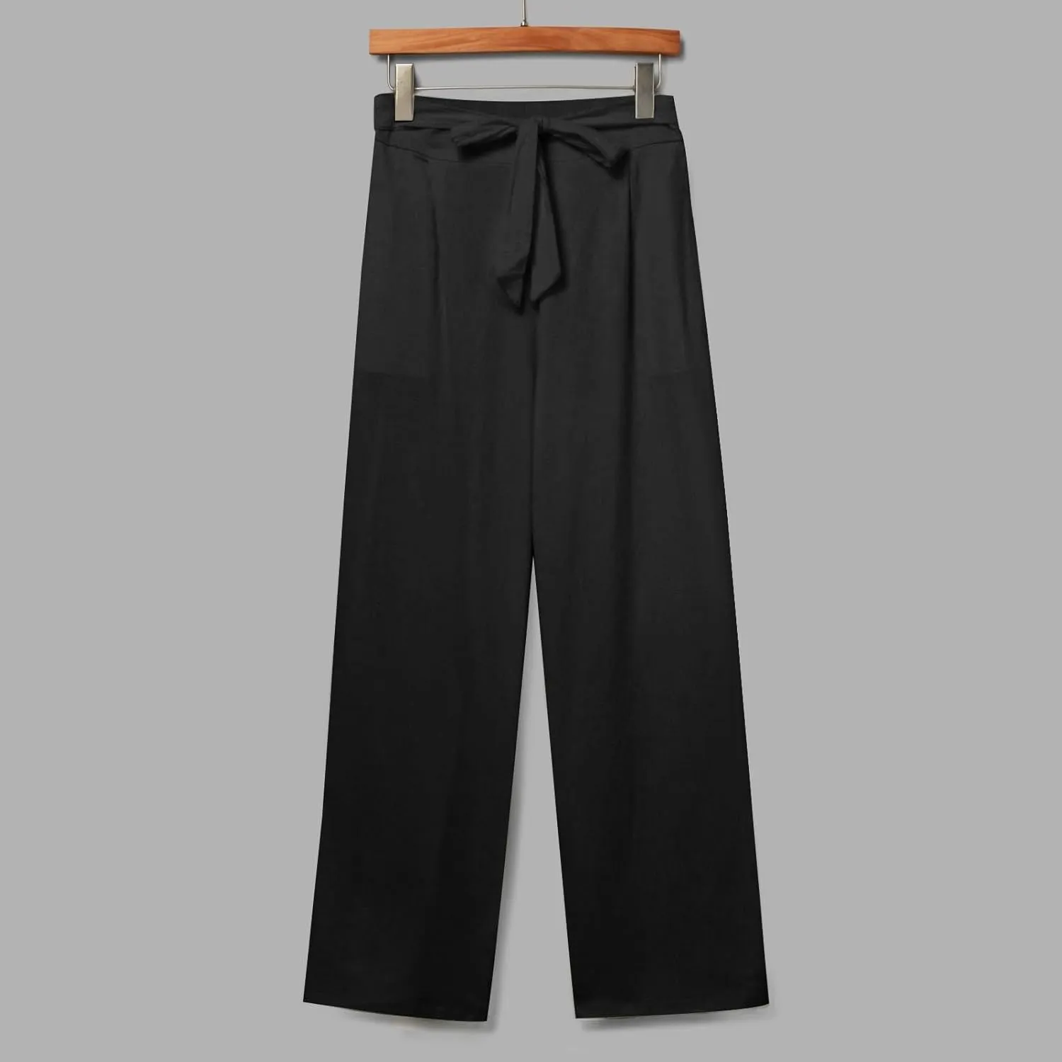 Linen Pants Women Long Summer Vacation Beach Pants Casual Cotton Linen Soft Comfy Lounge Pants Trousers with Pockets