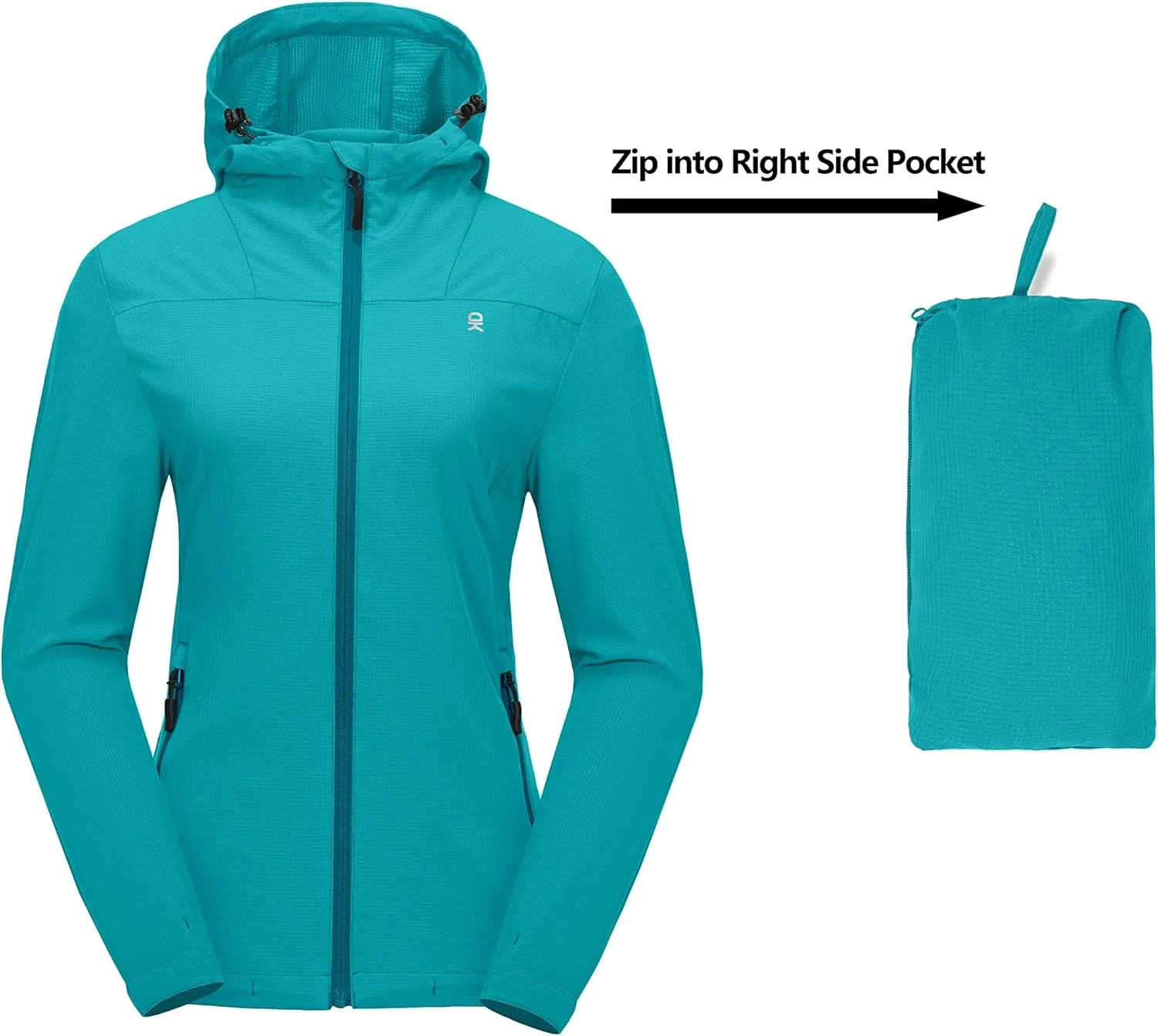 Little Donkey Andy Women's Sun Protection Hoodie Jackets Long Sleeve UPF50  Shirts Hiking Travel Camp Air Holes Full Zip