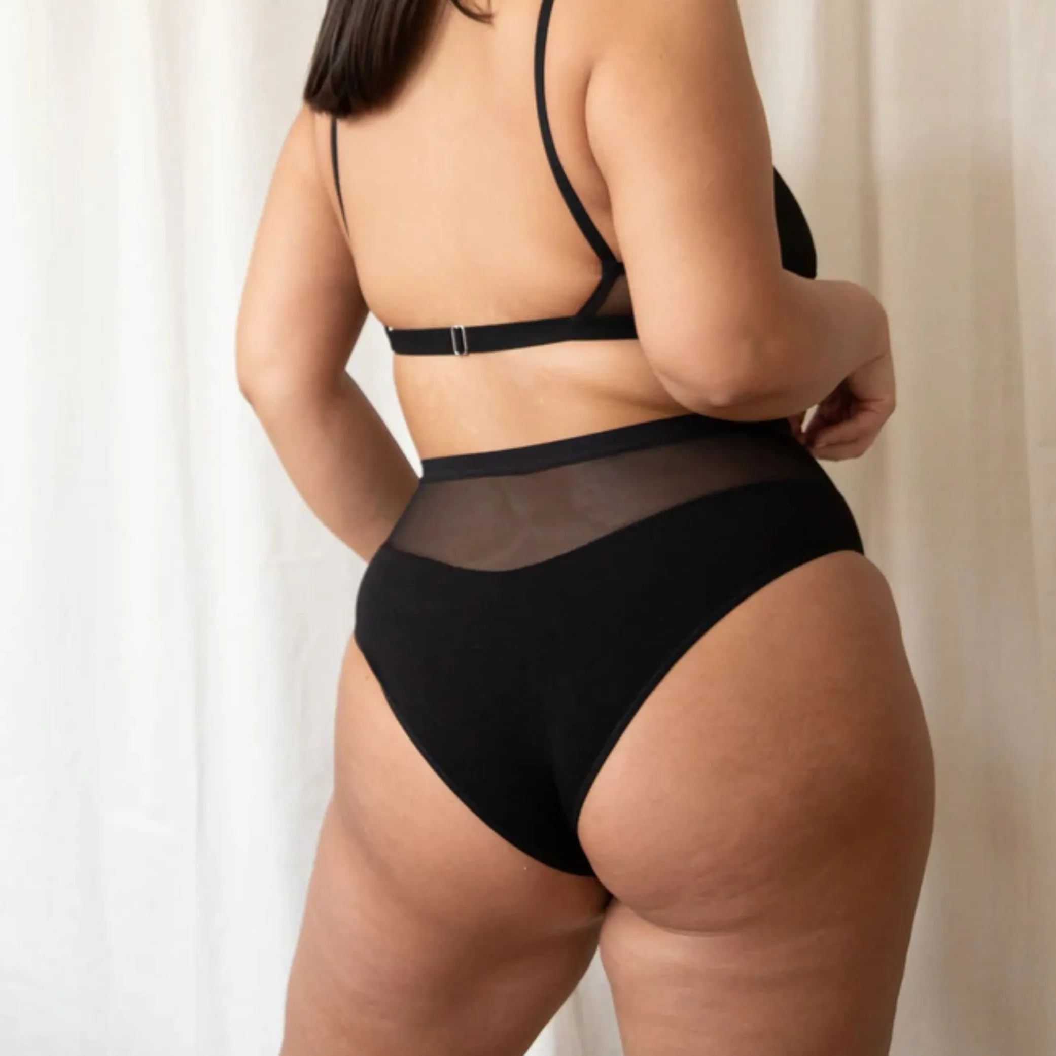 Logan High Cut Bikini (Black)
