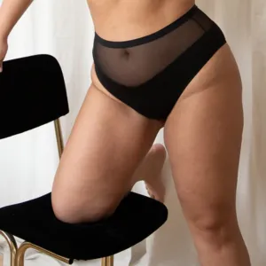 Logan High Cut Bikini (Black)